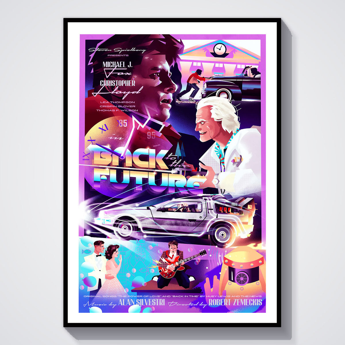Flex Designs Poster Back to the Future Cartoon 5 x 7" Home Goods - Movie 1985 Movie Poster