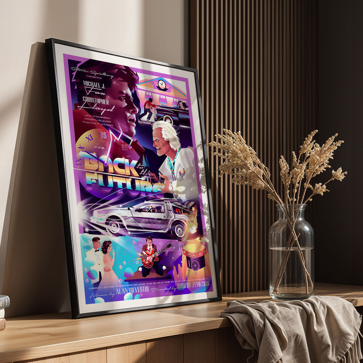 Flex Designs Poster Back to the Future Cartoon 11 x 17" Home Goods - Movie 1985 Movie Poster