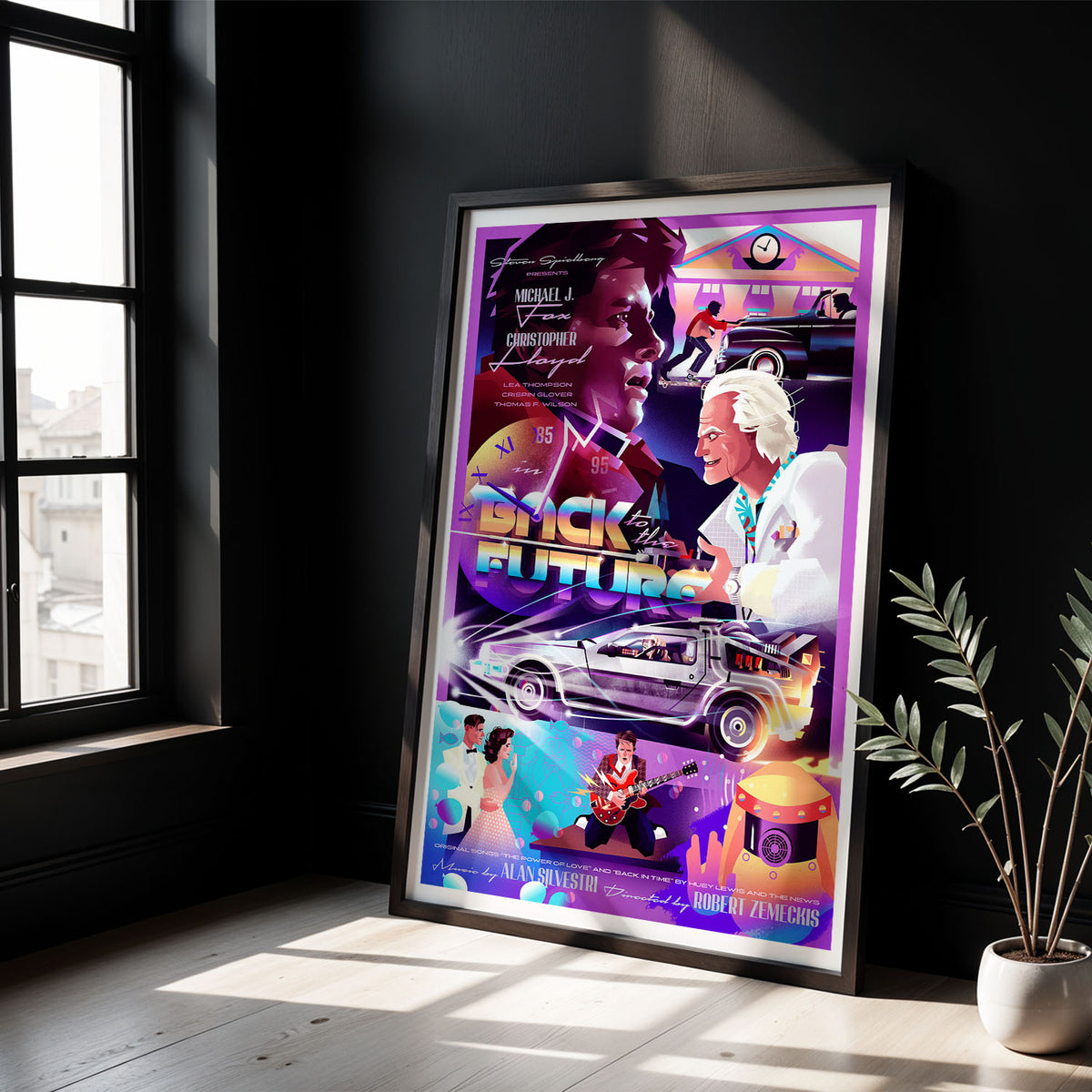Flex Designs Poster Back to the Future Cartoon 5 x 7" Home Goods - Movie 1985 Movie Poster