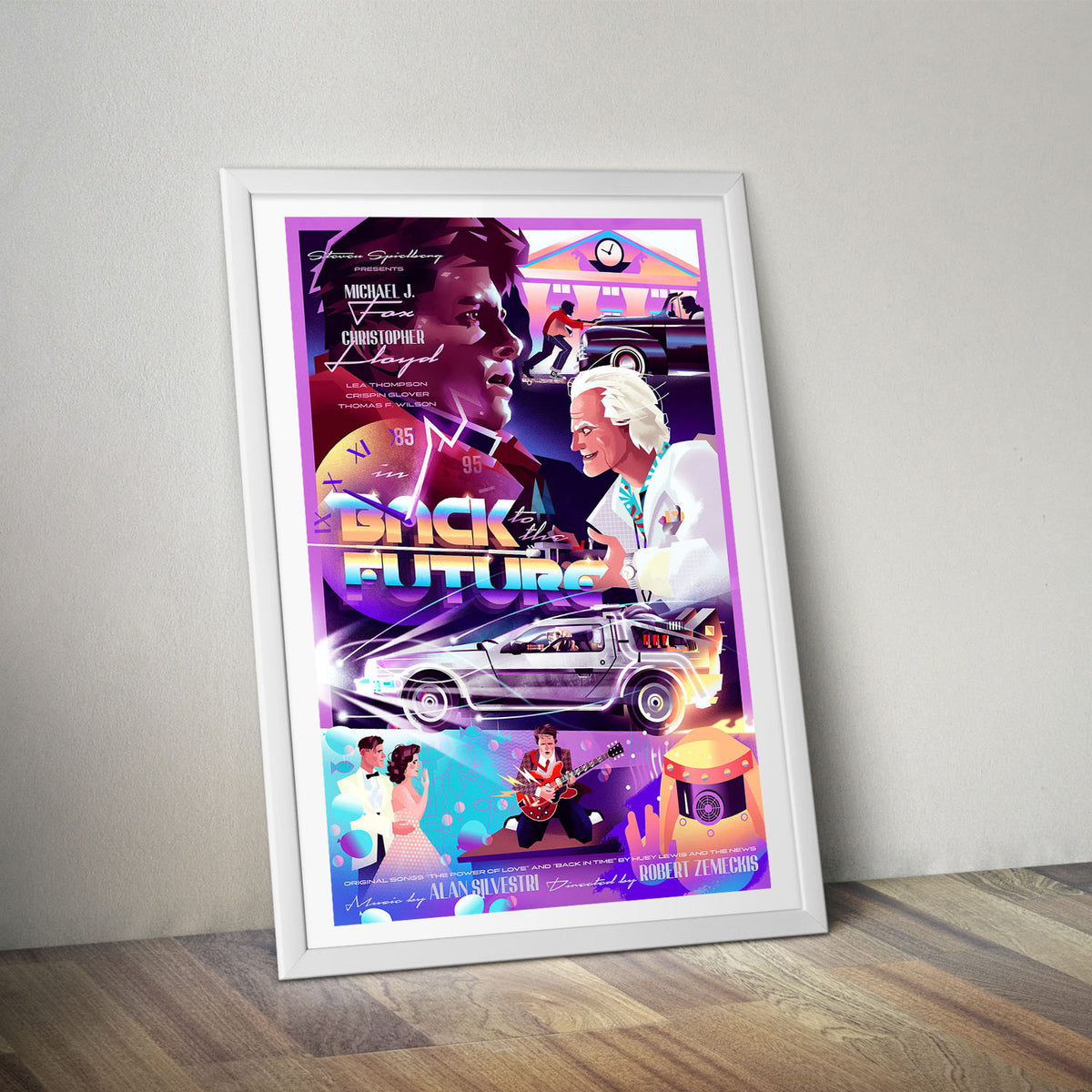 Flex Designs Poster Back to the Future Cartoon 5 x 7" Home Goods - Movie 1985 Movie Poster