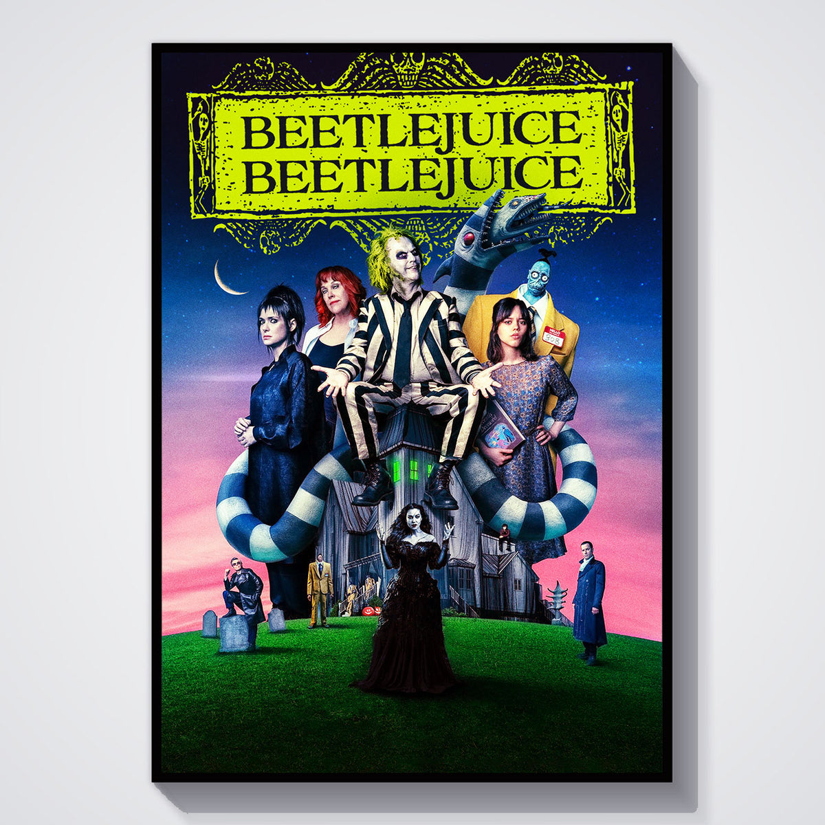 Flex Designs Poster Beetlejuice Beetlejuice 11 x 17" Home Goods - Movie 2024 Movie Poster