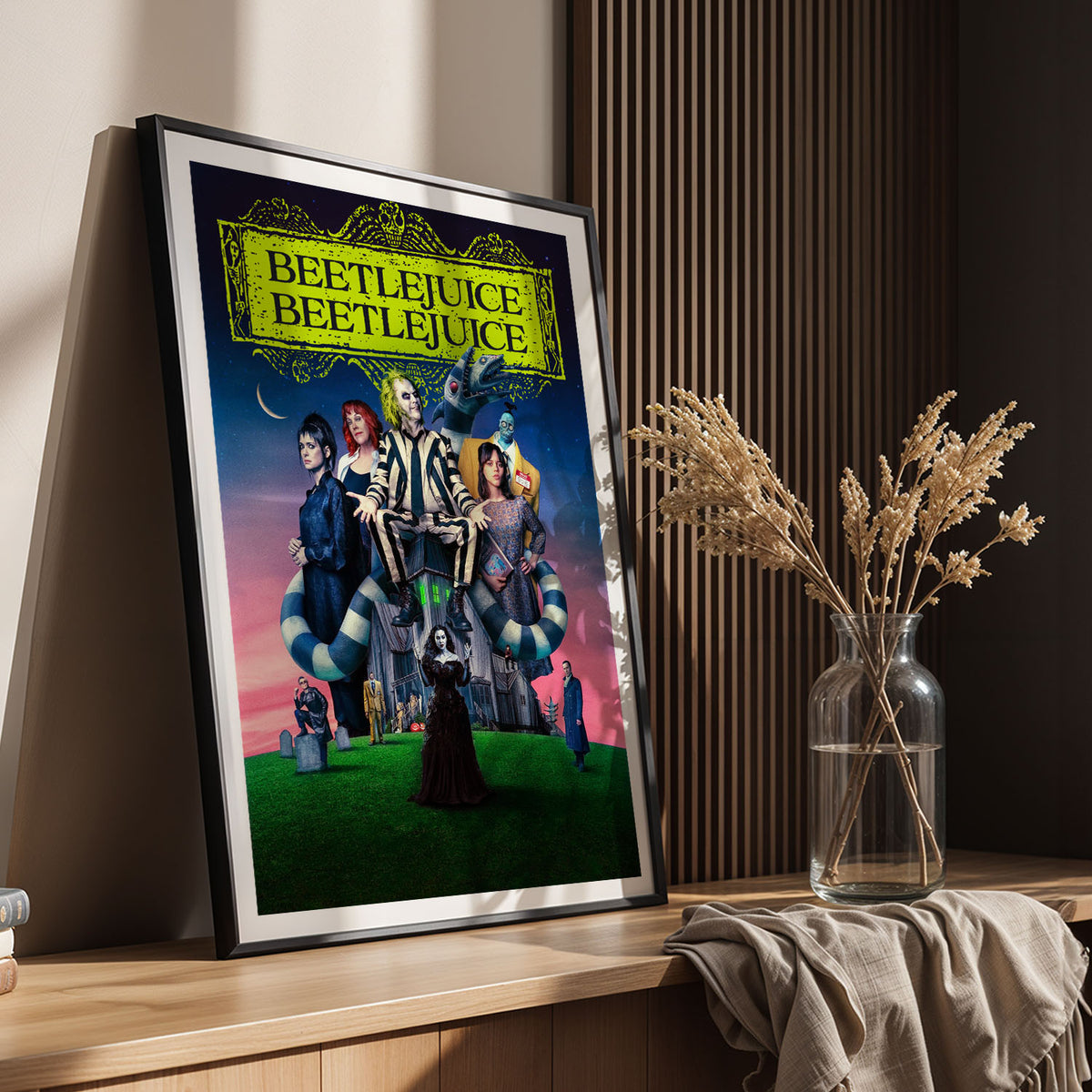 Flex Designs Poster Beetlejuice Beetlejuice 11 x 17" Home Goods - Movie 2024 Movie Poster
