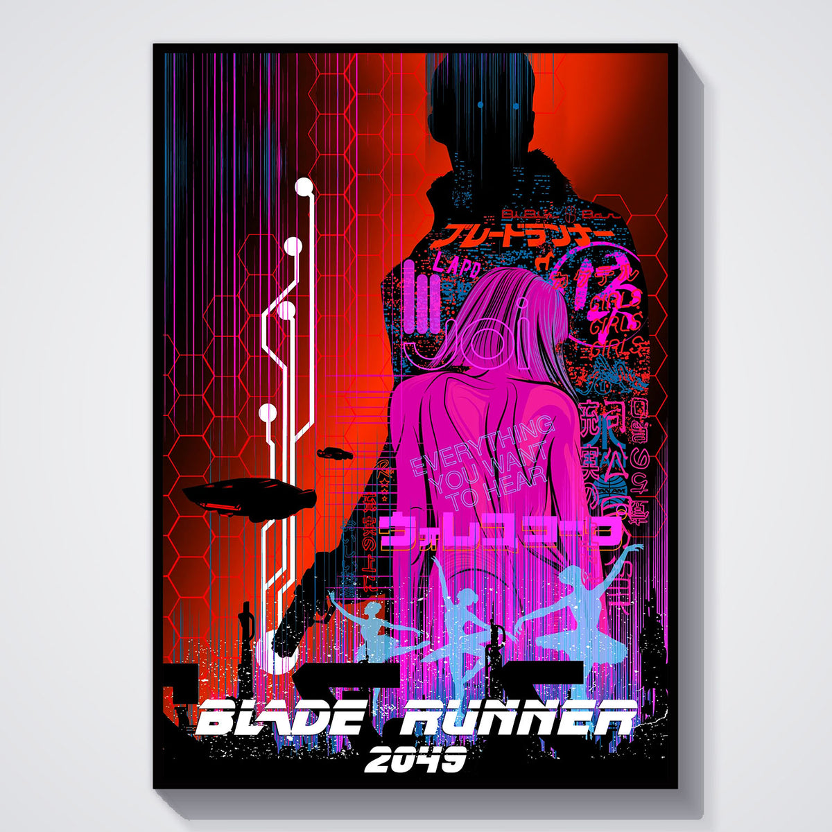 Flex Designs Poster Blade Runner 2049 Sketch 11 x 17" Home Goods - Movie 2017 Movie Poster