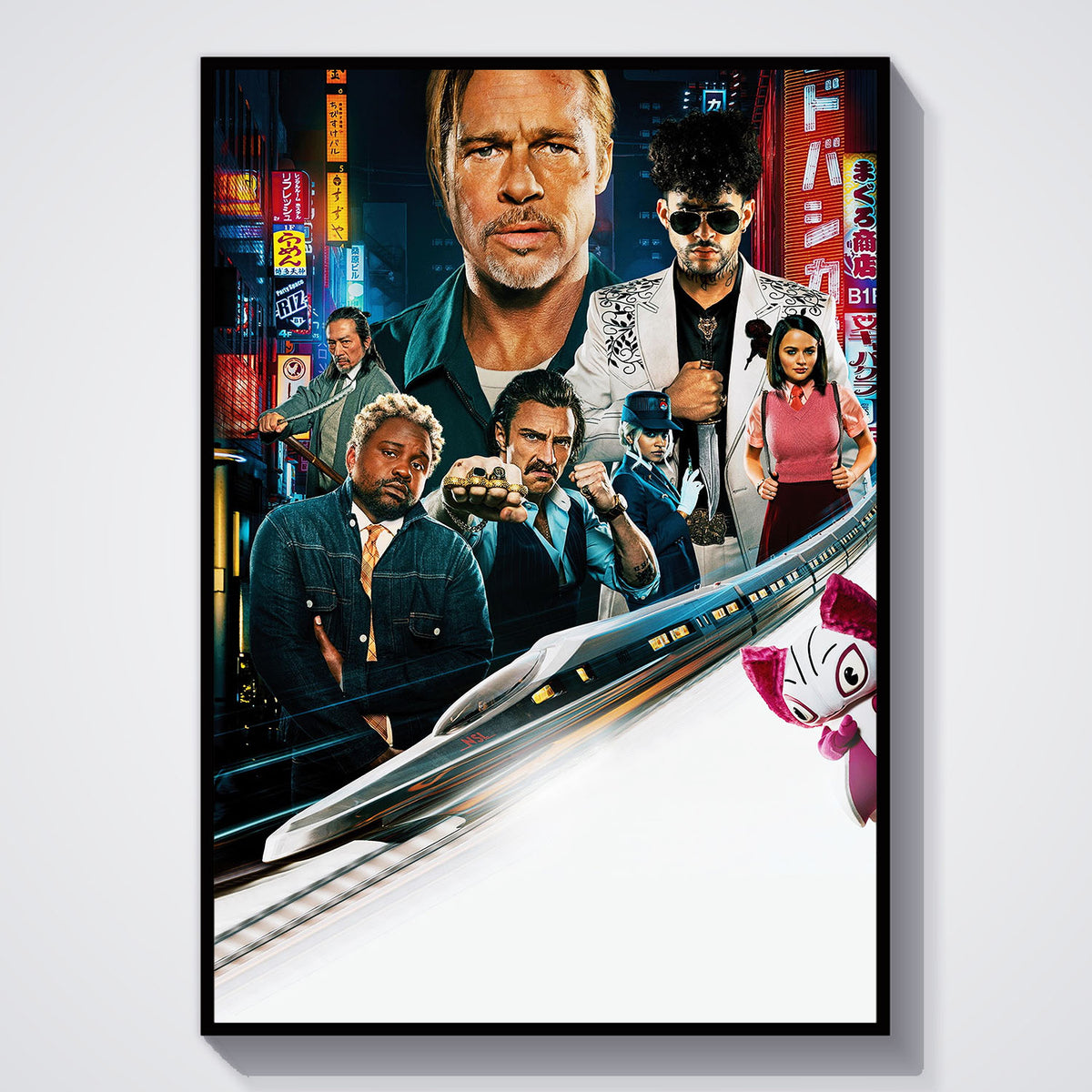 Flex Designs Poster Bullet Train Sketch 11 x 17" Home Goods - Movie 2022 Movie Poster