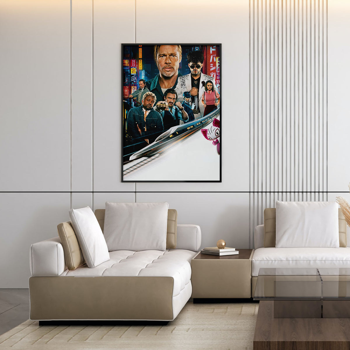 Flex Designs Poster Bullet Train Sketch 11 x 17" Home Goods - Movie 2022 Movie Poster