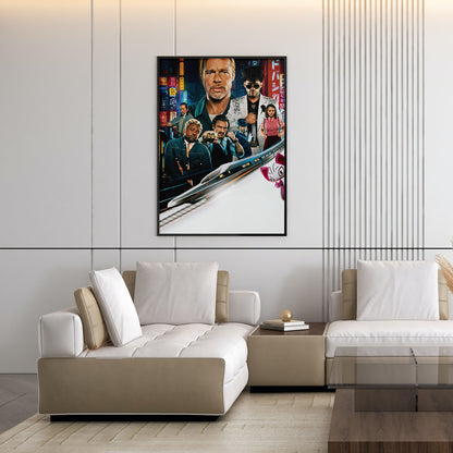 Flex Designs Poster Bullet Train Sketch 11 x 17" Home Goods - Movie 2022 Movie Poster