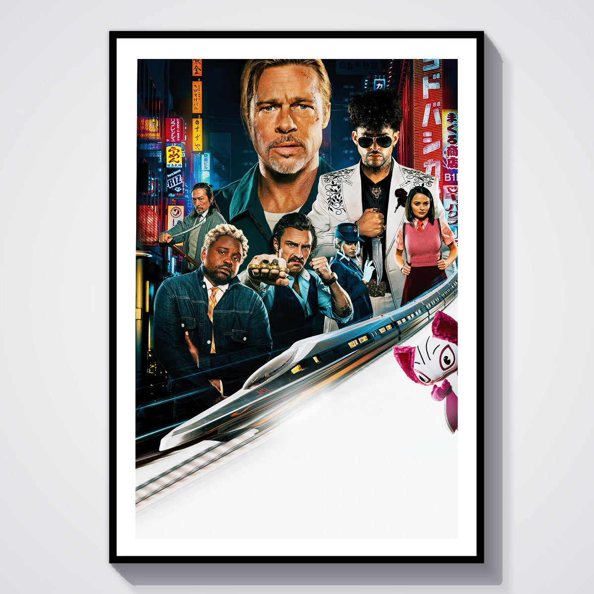 Flex Designs Poster Bullet Train Sketch 5 x 7" Home Goods - Movie 2022 Movie Poster