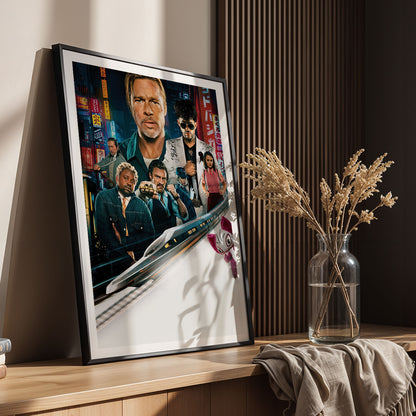 Flex Designs Poster Bullet Train Sketch 11 x 17" Home Goods - Movie 2022 Movie Poster