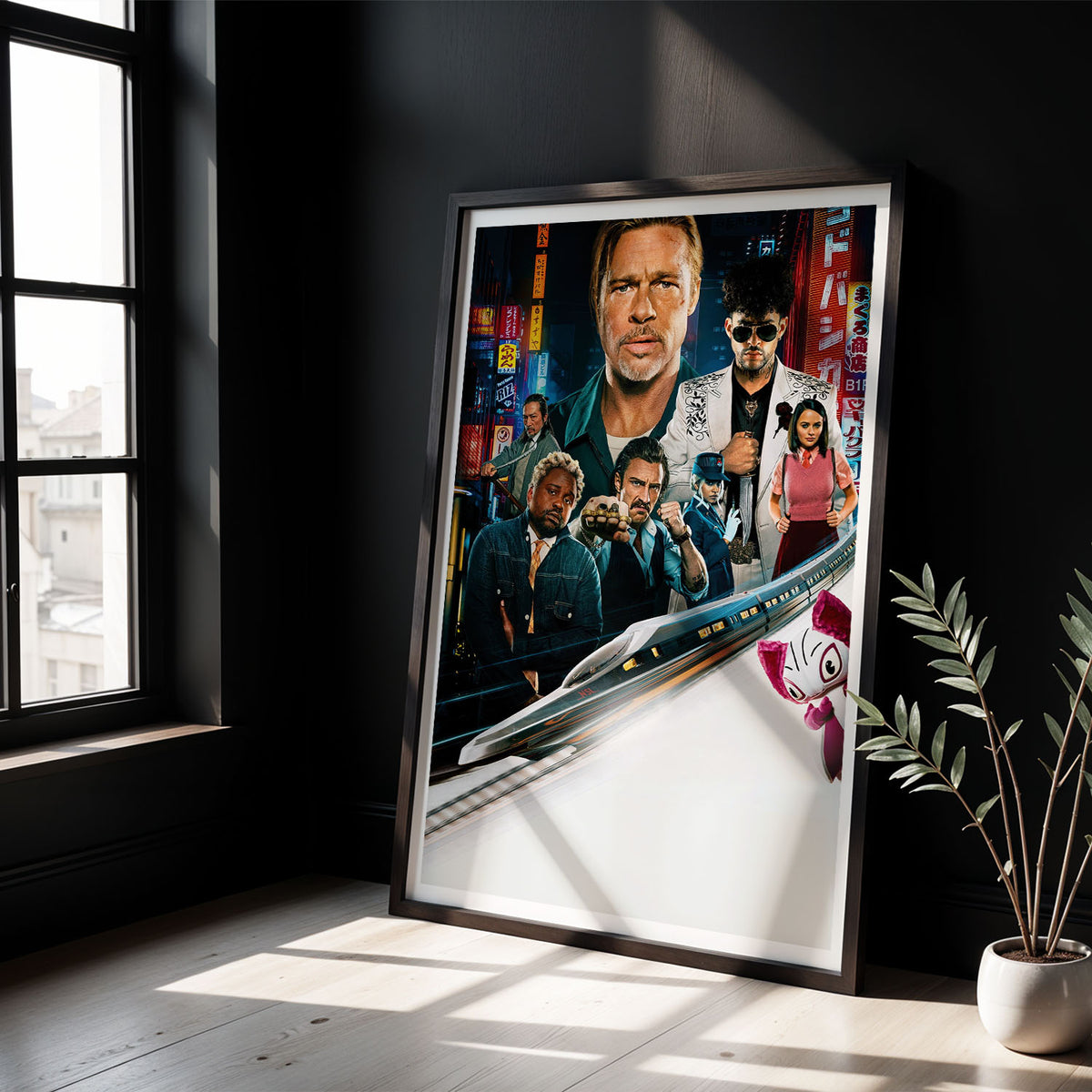 Flex Designs Poster Bullet Train Sketch 5 x 7" Home Goods - Movie 2022 Movie Poster