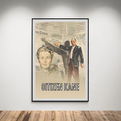Flex Designs Poster Citizen Kane Cartoon 5 x 7" Home Goods - Movie 1941 Movie Poster