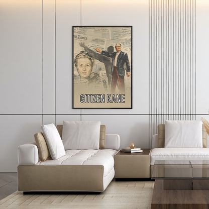 Flex Designs Poster Citizen Kane Cartoon 11 x 17" Home Goods - Movie 1941 Movie Poster
