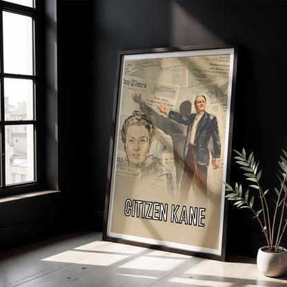 Flex Designs Poster Citizen Kane Cartoon 5 x 7" Home Goods - Movie 1941 Movie Poster