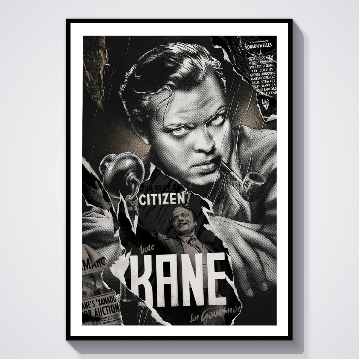 Flex Designs Poster Citizen Kane Sketch 5 x 7" Home Goods - Movie 1941 Movie Poster