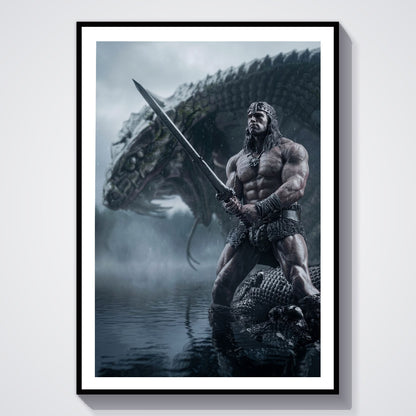Flex Designs Poster Conan the Barbarian Textless 5 x 7" Home Goods - Movie 1982 Movie Poster