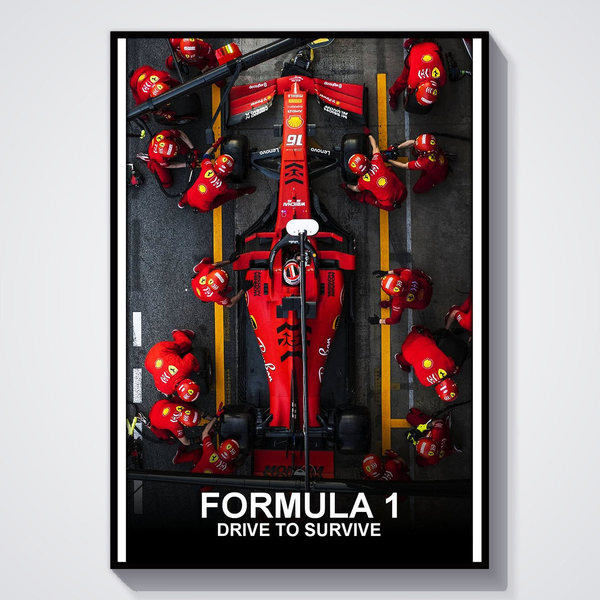 Flex Designs Poster Formula 1 Drive to Survive Ferrari 11 x 17" Home Goods - TV Show 2019 TV Show Poster