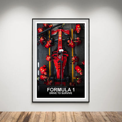 Flex Designs Poster Formula 1 Drive to Survive Ferrari 5 x 7" Home Goods - TV Show 2019 TV Show Poster