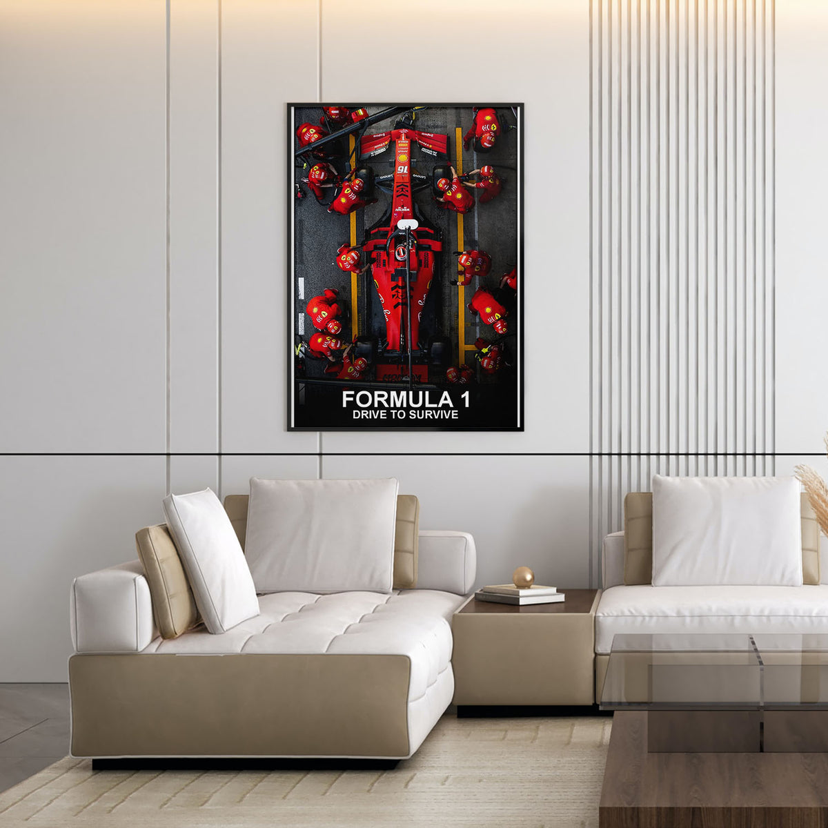 Flex Designs Poster Formula 1 Drive to Survive Ferrari 11 x 17" Home Goods - TV Show 2019 TV Show Poster