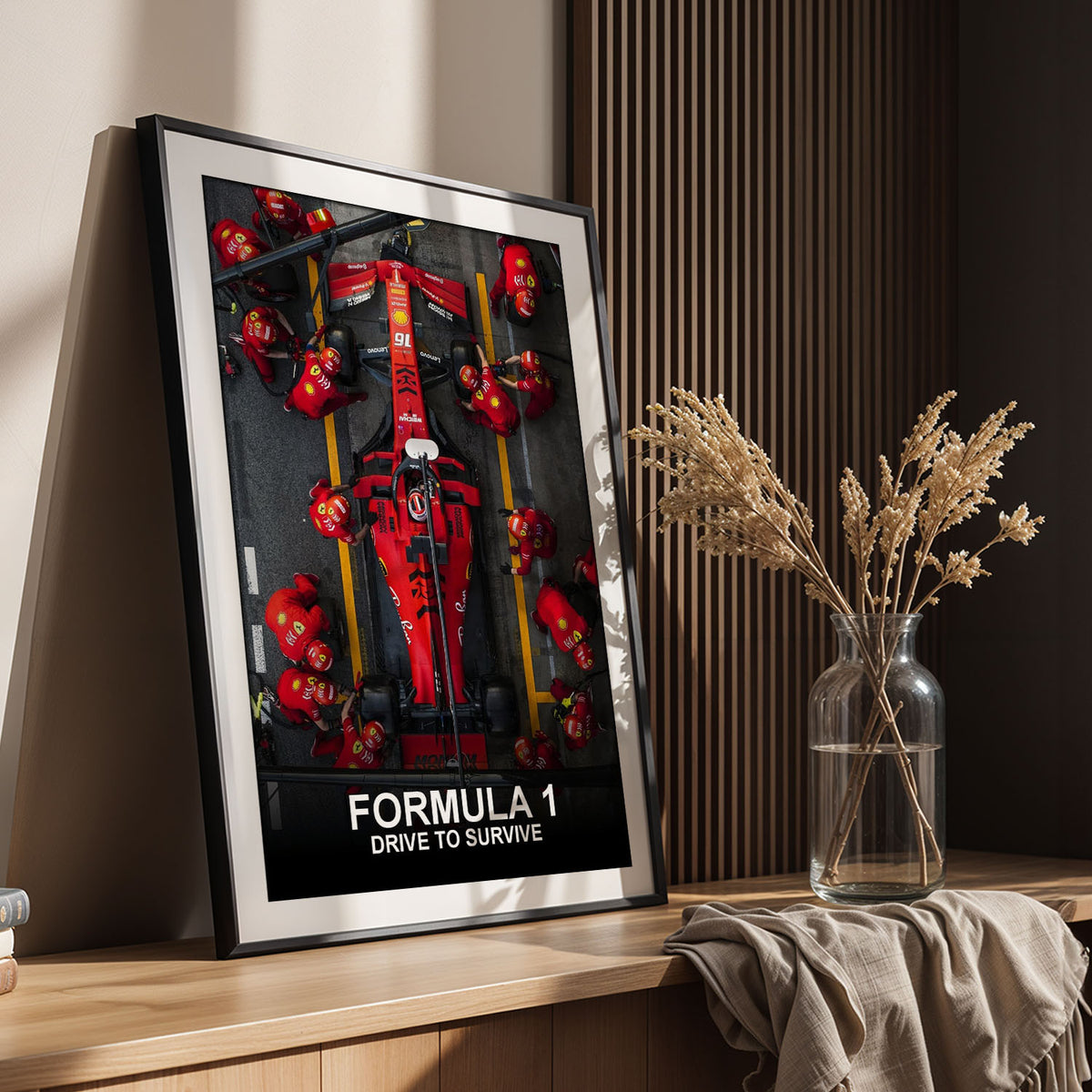 Flex Designs Poster Formula 1 Drive to Survive Ferrari 11 x 17" Home Goods - TV Show 2019 TV Show Poster