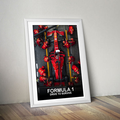 Flex Designs Poster Formula 1 Drive to Survive Ferrari 5 x 7" Home Goods - TV Show 2019 TV Show Poster