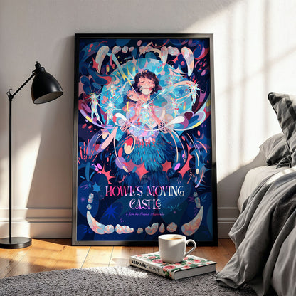 Flex Designs Poster Howls Moving Castle Cover 11 x 17" Home Goods - Movie 2004 Movie Poster