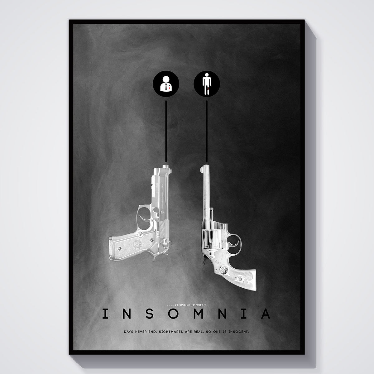 Flex Designs Poster Insomnia Minimalist 11 x 17" Home Goods - Movie 2002 Movie Poster
