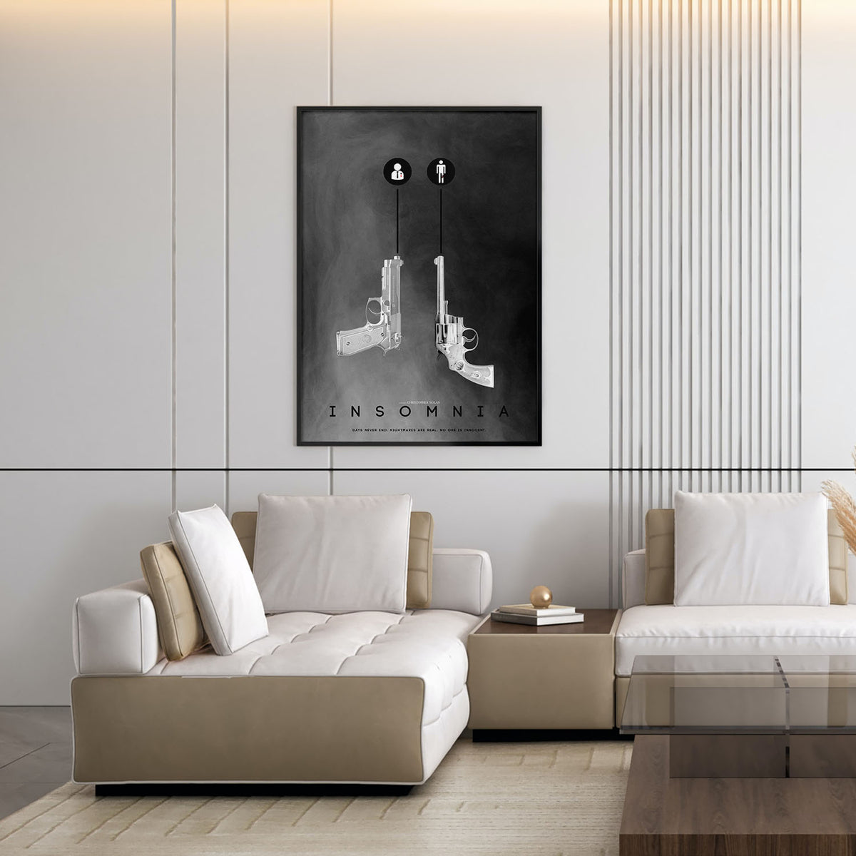 Flex Designs Poster Insomnia Minimalist 11 x 17" Home Goods - Movie 2002 Movie Poster