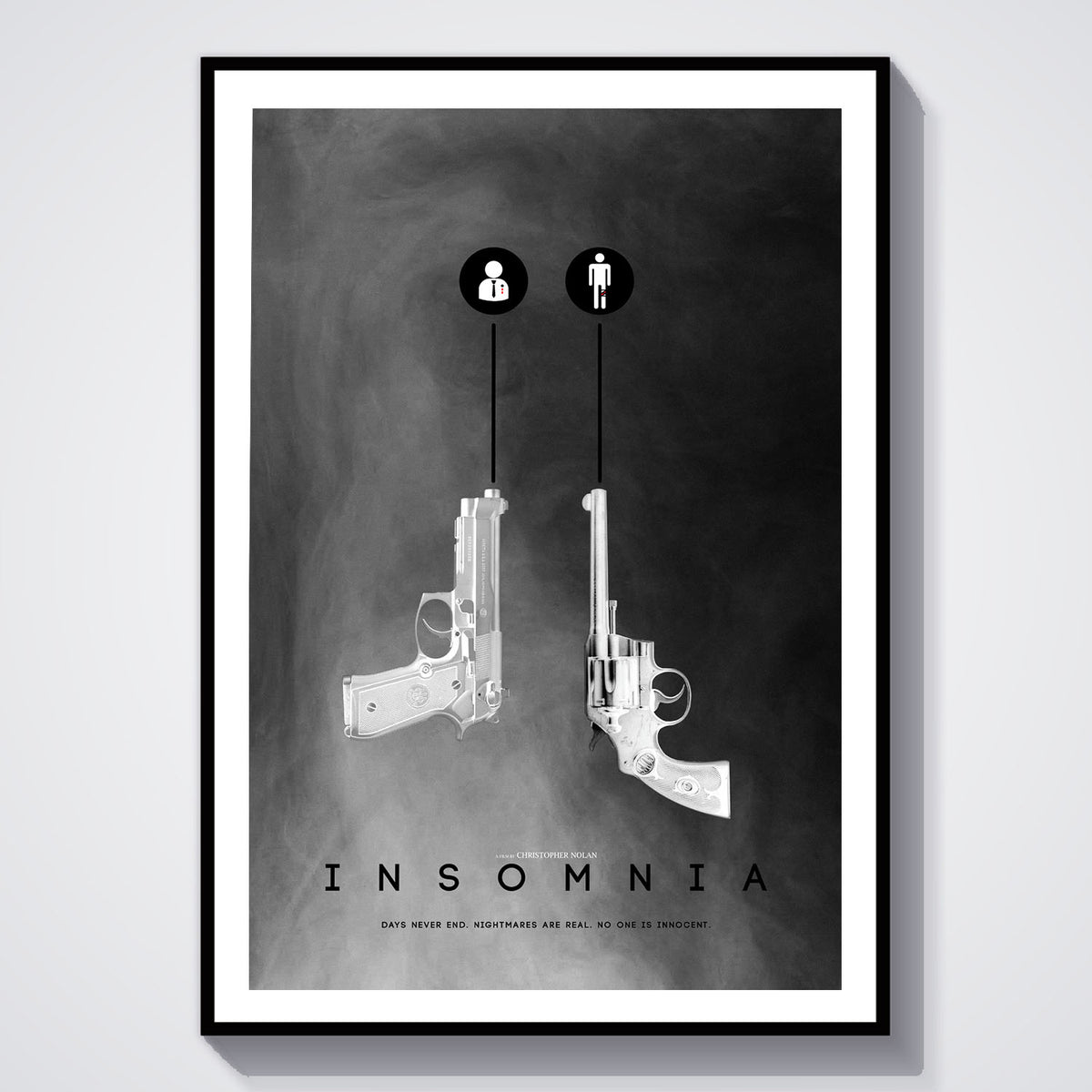 Flex Designs Poster Insomnia Minimalist 5 x 7" Home Goods - Movie 2002 Movie Poster