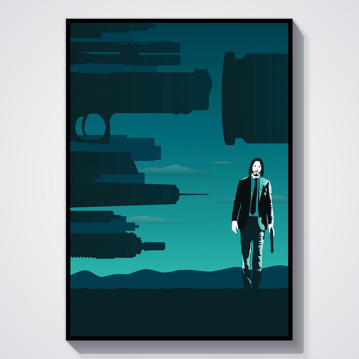 Flex Designs Poster John Wick Sketch 11 x 17" Home Goods - Movie 2014 Movie Poster