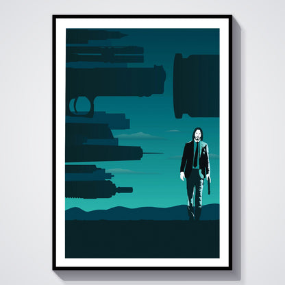 Flex Designs Poster John Wick Sketch 5 x 7" Home Goods - Movie 2014 Movie Poster