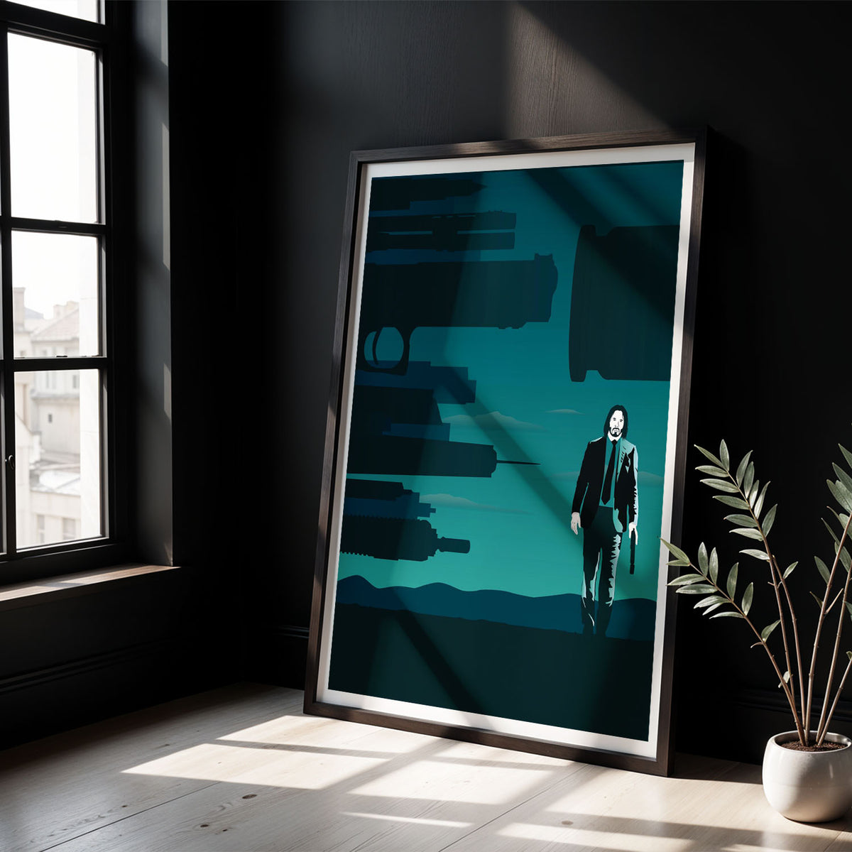 Flex Designs Poster John Wick Sketch 5 x 7" Home Goods - Movie 2014 Movie Poster
