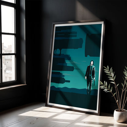 Flex Designs Poster John Wick Sketch 5 x 7" Home Goods - Movie 2014 Movie Poster