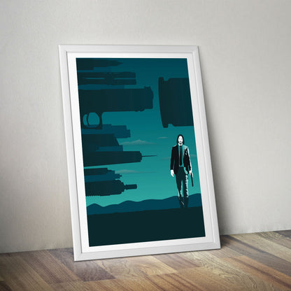 Flex Designs Poster John Wick Sketch 5 x 7" Home Goods - Movie 2014 Movie Poster