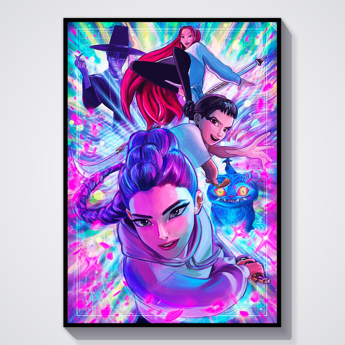 Flex Designs Poster KPop Demon Hunters Textless 11 x 17" Home Goods - Movie 2025 Movie Poster