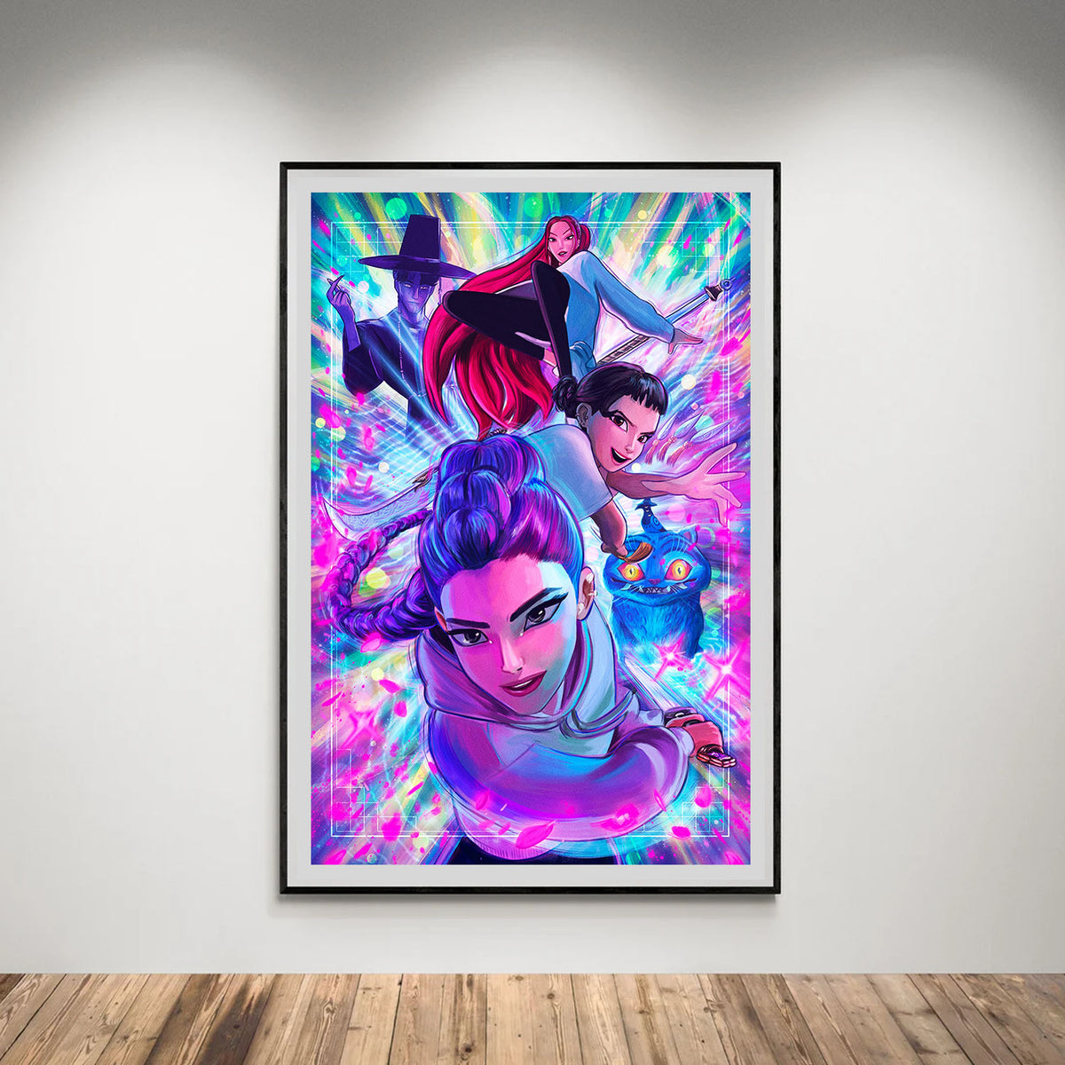 Flex Designs Poster KPop Demon Hunters Textless 5 x 7" Home Goods - Movie 2025 Movie Poster