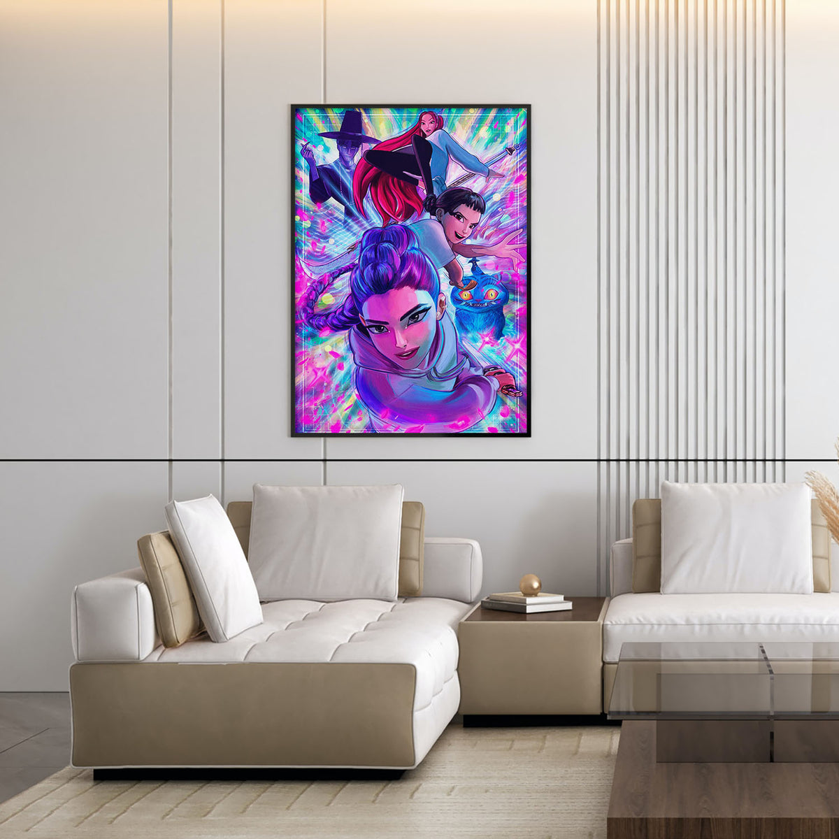 Flex Designs Poster KPop Demon Hunters Textless 11 x 17" Home Goods - Movie 2025 Movie Poster