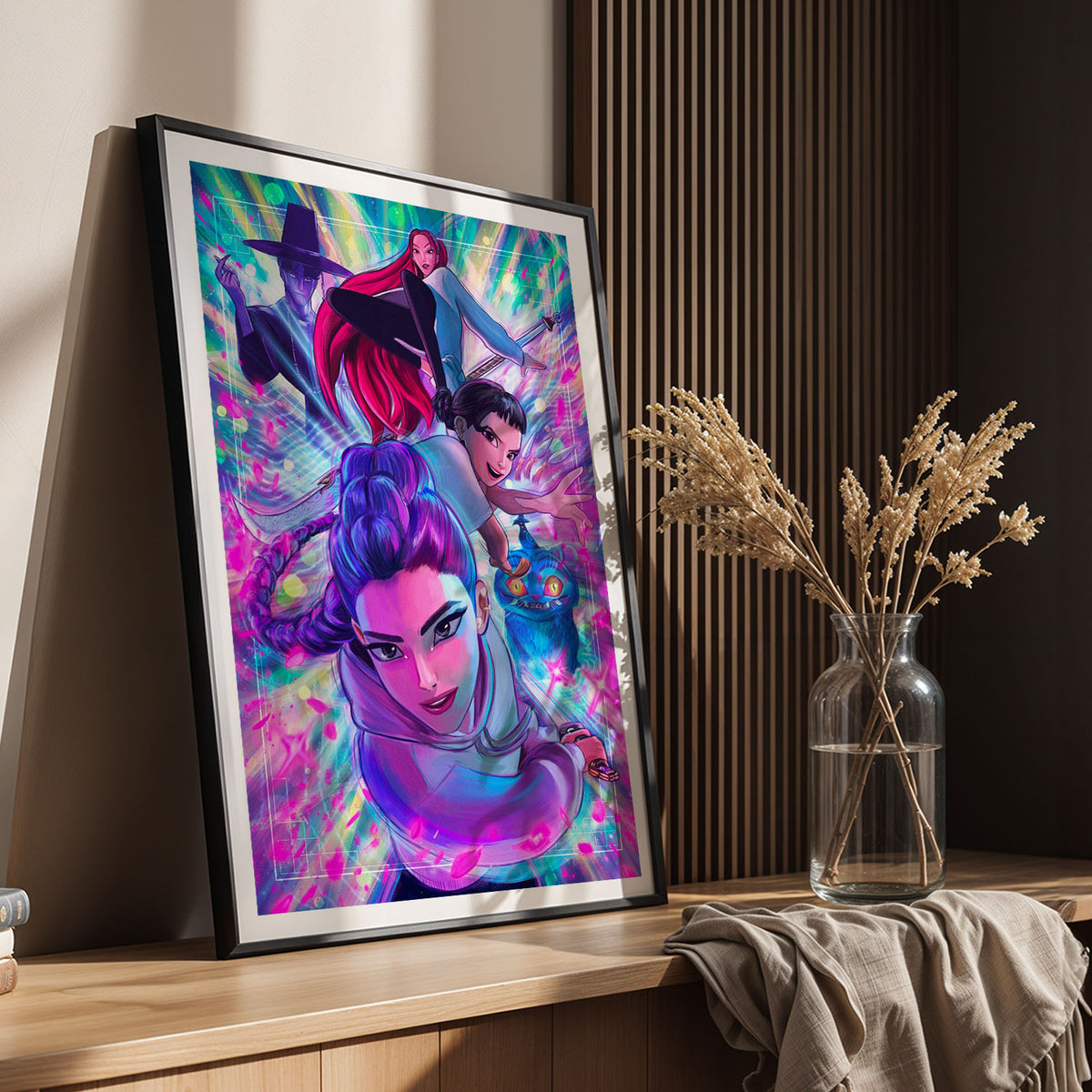 Flex Designs Poster KPop Demon Hunters Textless 11 x 17" Home Goods - Movie 2025 Movie Poster