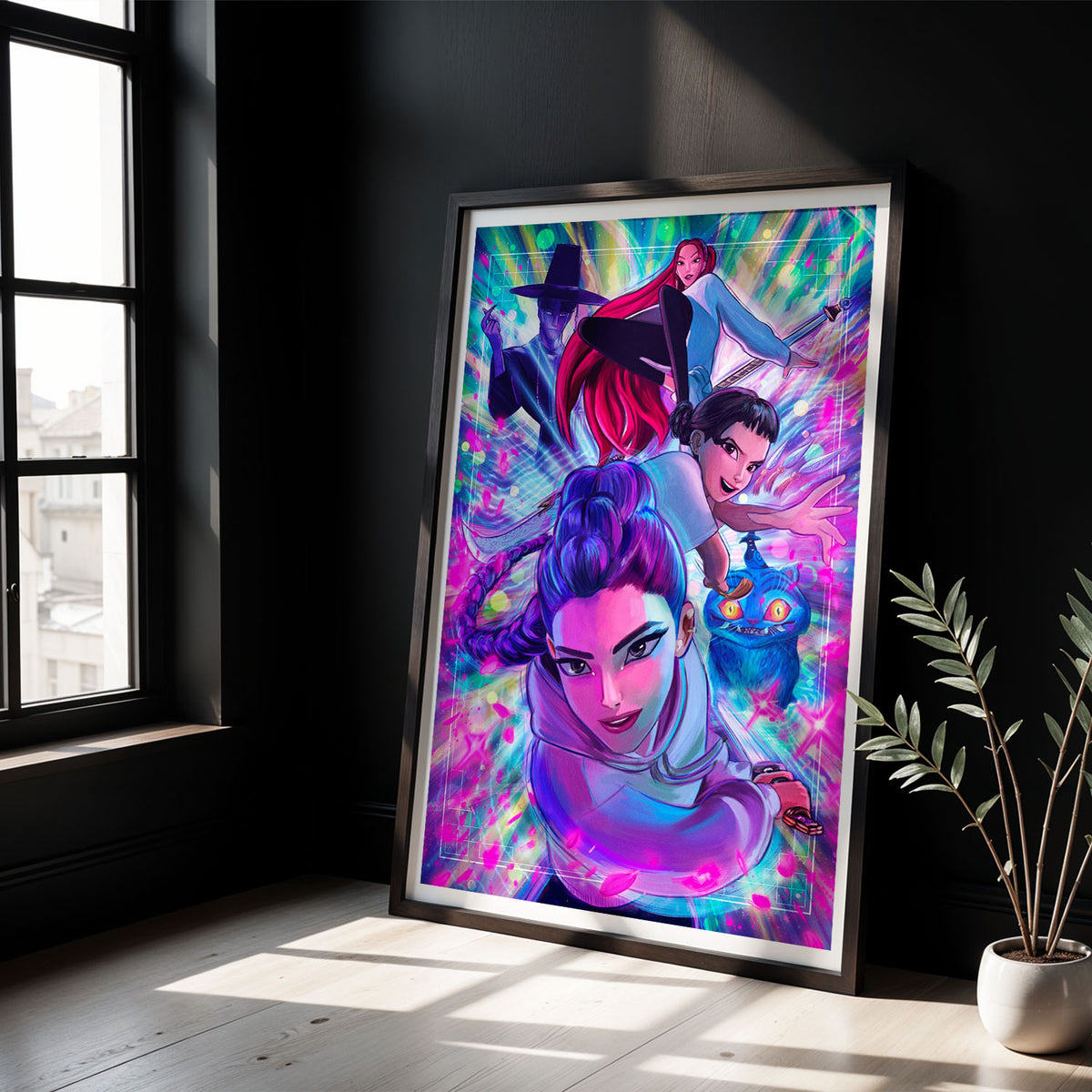 Flex Designs Poster KPop Demon Hunters Textless 5 x 7" Home Goods - Movie 2025 Movie Poster
