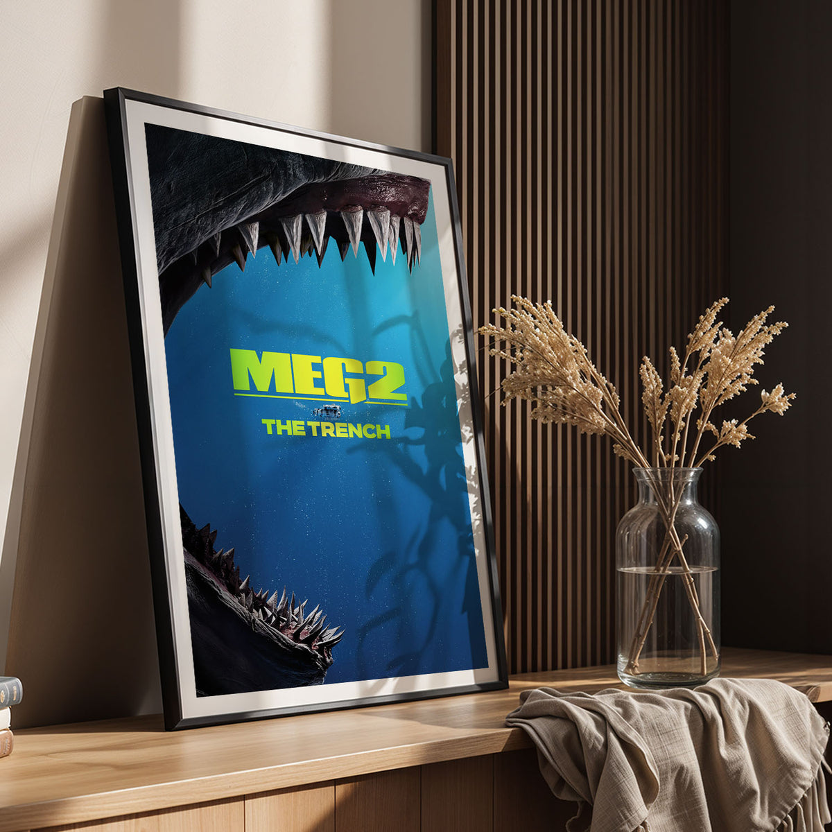 Flex Designs Poster Meg 2 The Trench Cover 11 x 17" Home Goods - Movie 2023 Movie Poster