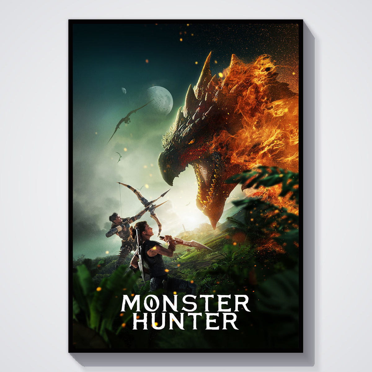 Flex Designs Poster Monster Hunter 11 x 17" Home Goods - Movie 2020 Movie Poster