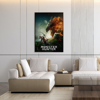 Flex Designs Poster Monster Hunter 11 x 17" Home Goods - Movie 2020 Movie Poster