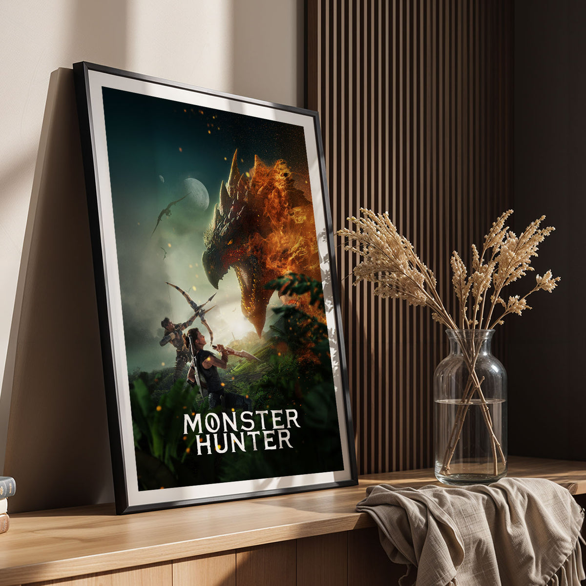 Flex Designs Poster Monster Hunter 11 x 17" Home Goods - Movie 2020 Movie Poster