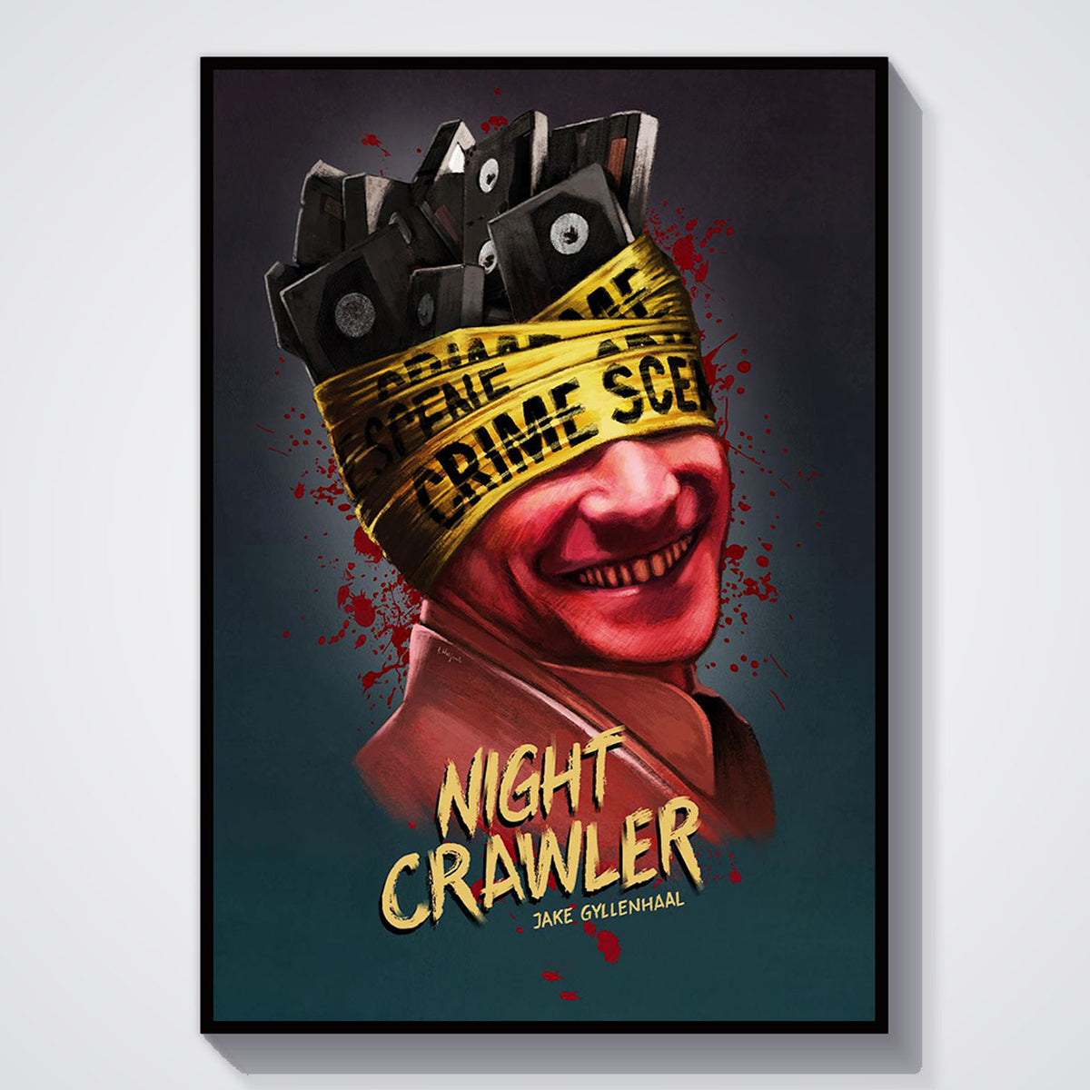 Flex Designs Poster Nightcrawler Minimalist 11 x 17" Home Goods - Movie 2014 Movie Poster