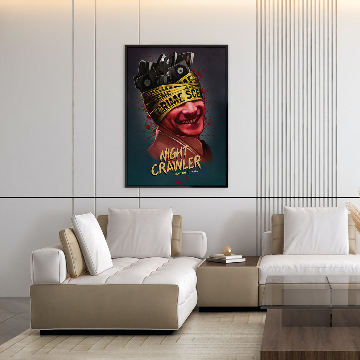 Flex Designs Poster Nightcrawler Minimalist 11 x 17" Home Goods - Movie 2014 Movie Poster