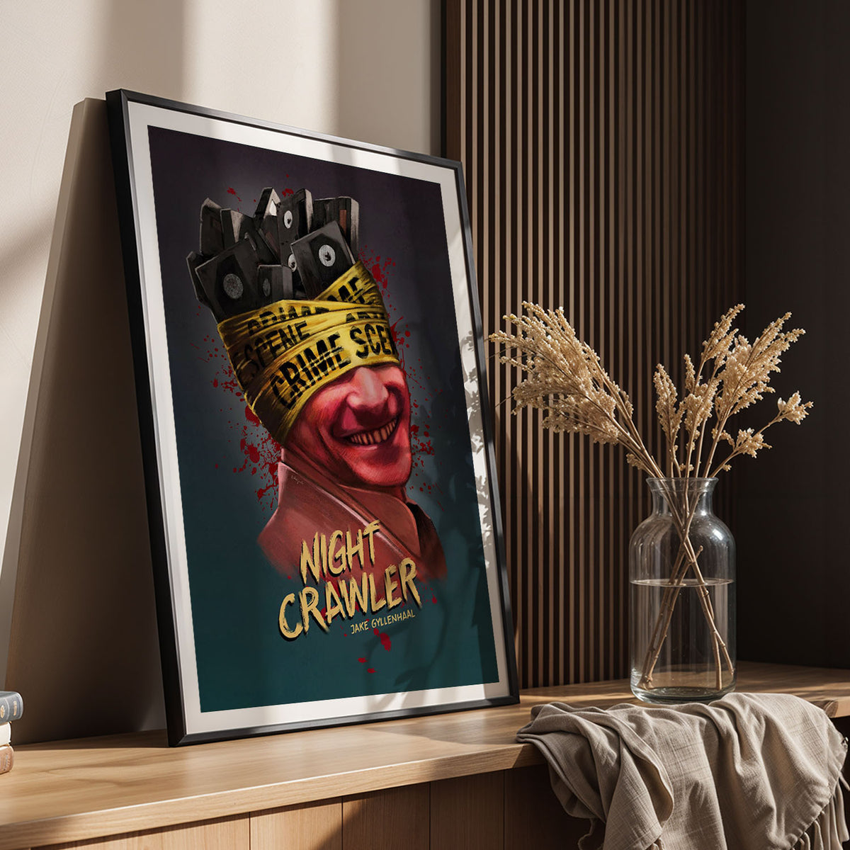 Flex Designs Poster Nightcrawler Minimalist 11 x 17" Home Goods - Movie 2014 Movie Poster
