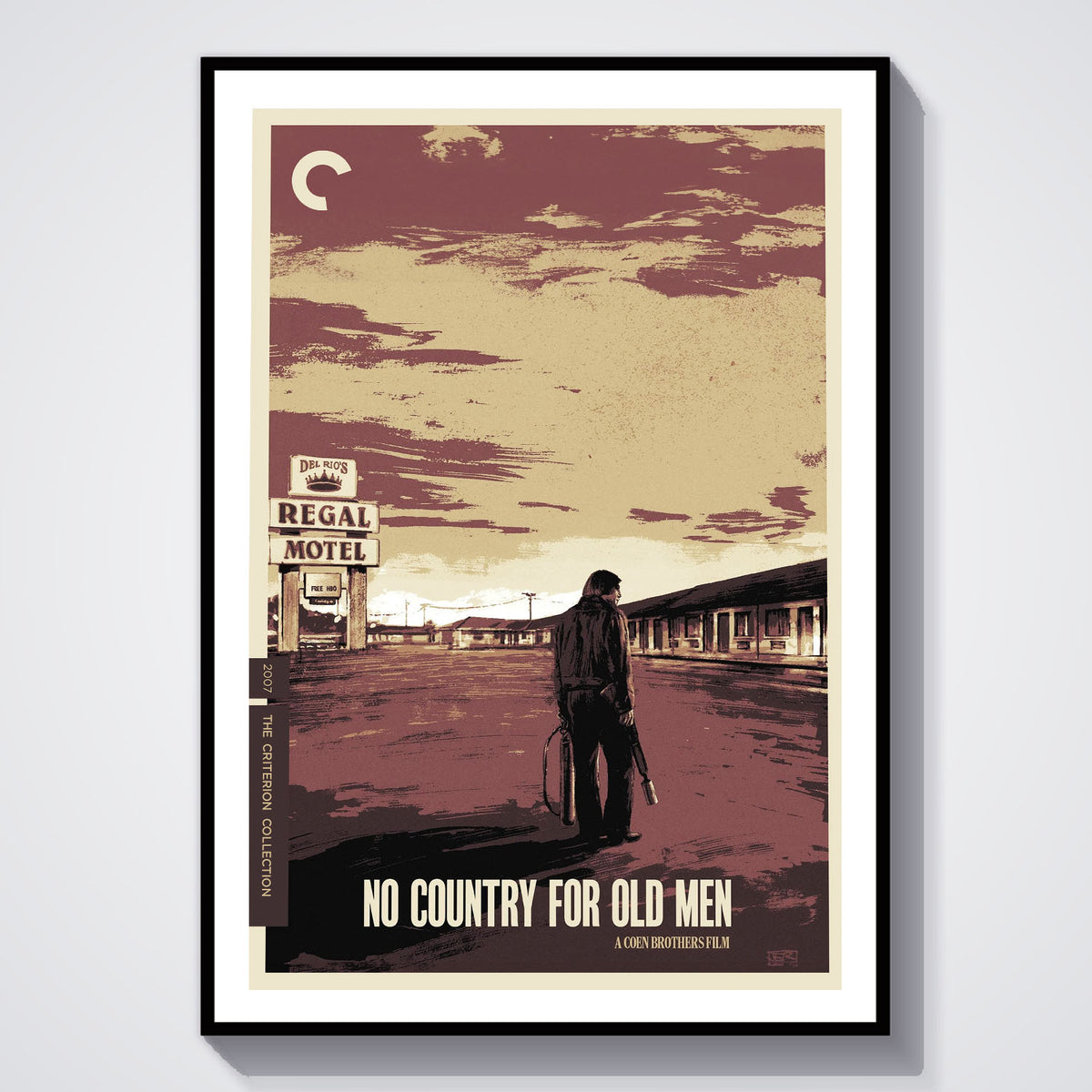 Flex Designs Poster No Country for Old Men Sketch 5 x 7" Home Goods - Movie 2007 Movie Poster
