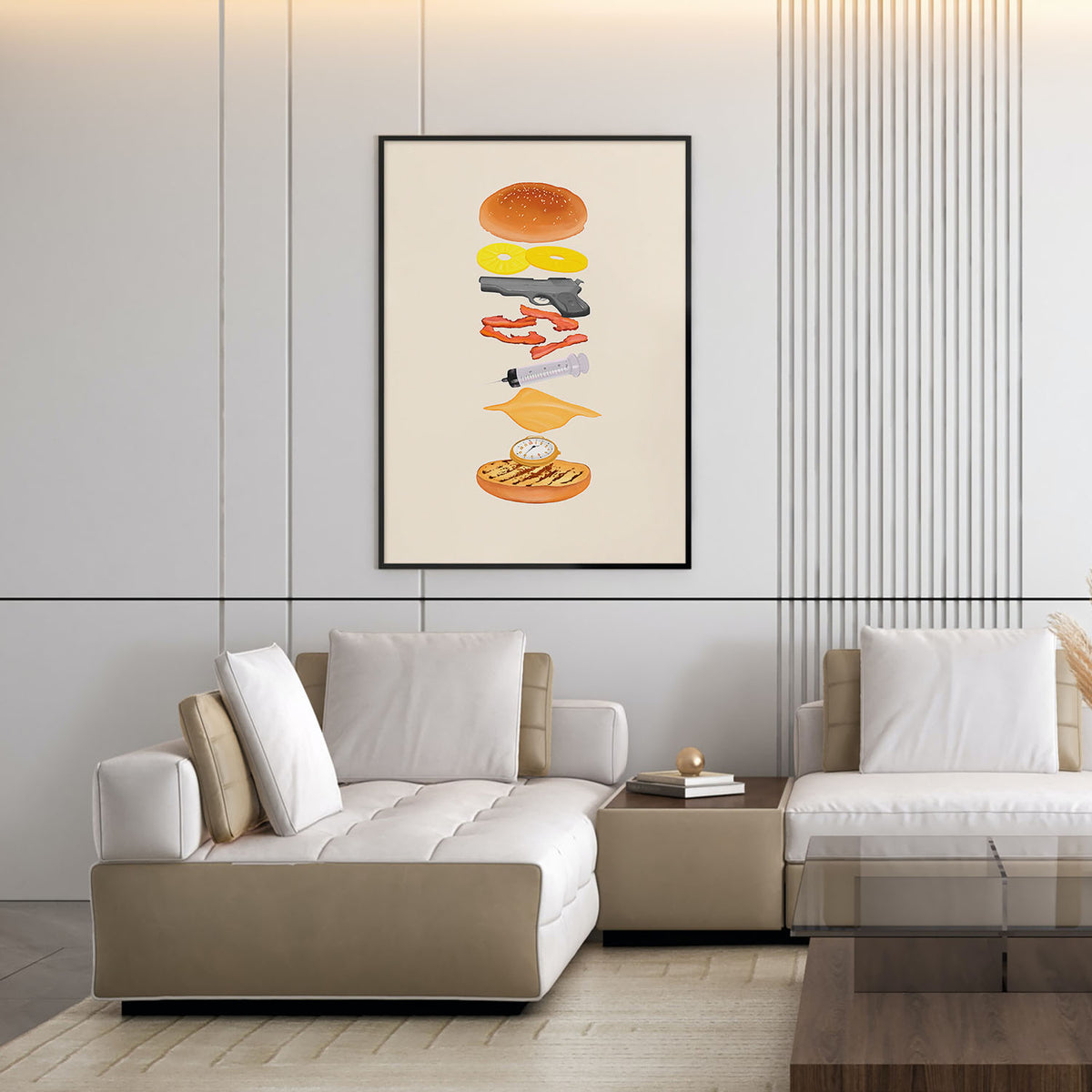 Flex Designs Poster Pulp Fiction Deconstructed 11 x 17" Home Goods - Movie 1994 Movie Poster