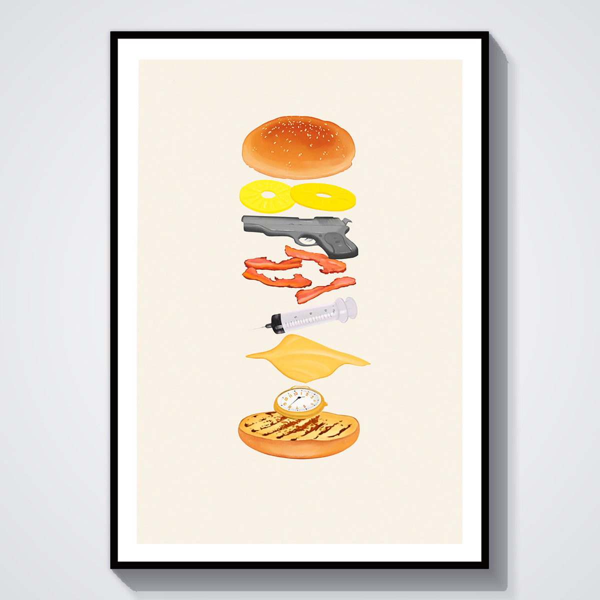 Flex Designs Poster Pulp Fiction Deconstructed 5 x 7" Home Goods - Movie 1994 Movie Poster