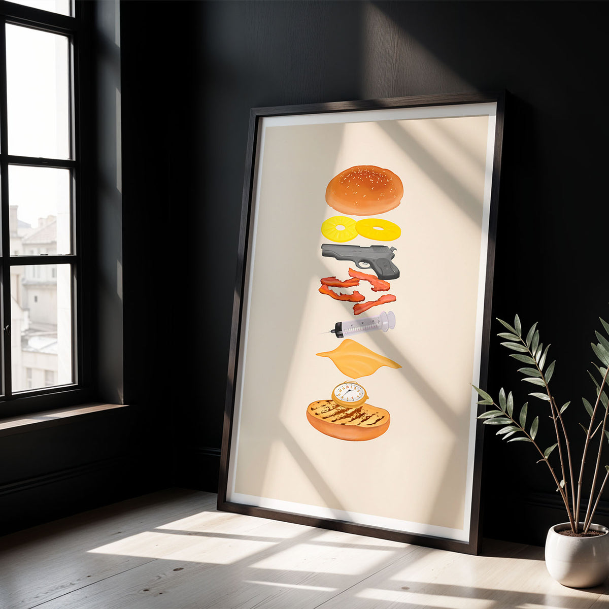 Flex Designs Poster Pulp Fiction Deconstructed 5 x 7" Home Goods - Movie 1994 Movie Poster