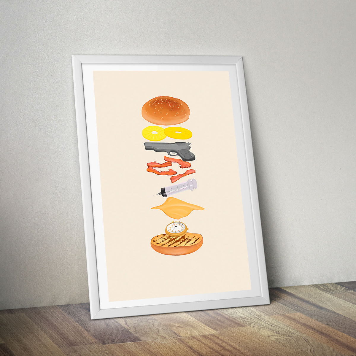 Flex Designs Poster Pulp Fiction Deconstructed 5 x 7" Home Goods - Movie 1994 Movie Poster