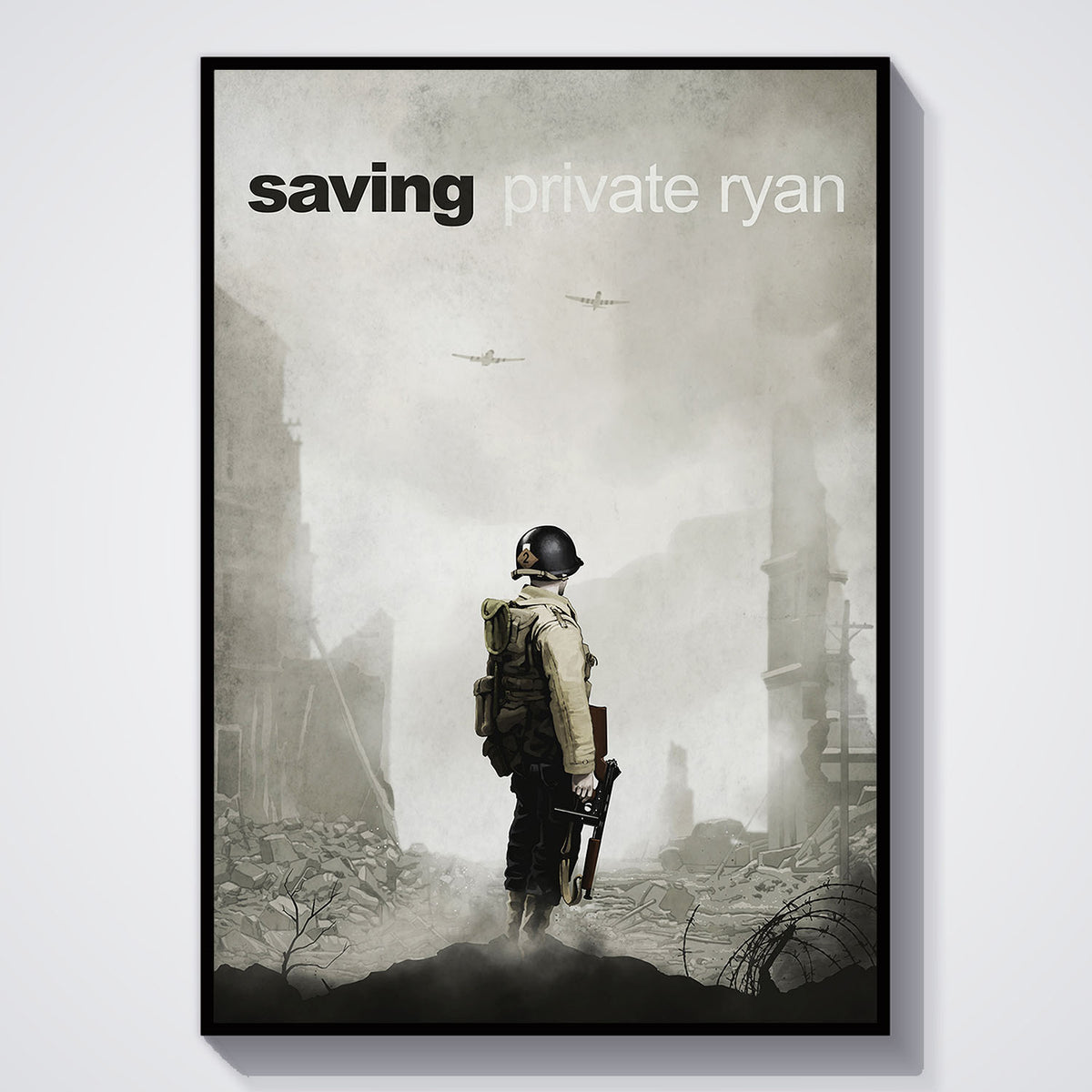 Flex Designs Poster Saving Private Ryan Minimalist 11 x 17" Home Goods - Movie 1998 Movie Poster